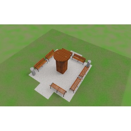 Lauko druskų kambarys – haloterapija su iroko mediena 'Premium Collection / STF/27-41-07_01/MDL'