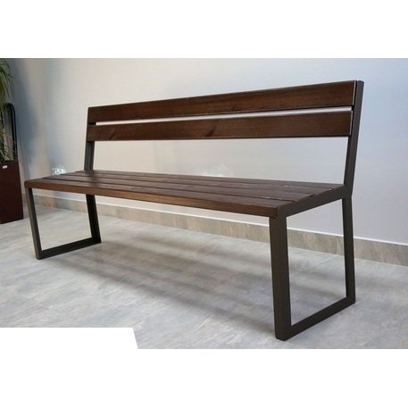 Metalinis suolas su atlošu ir medine sėdimąja dalimi 'MBG/07-Cyklon I / 150-180cm'