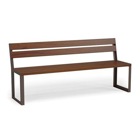 Metalinis suolas su atlošu ir medine sėdimąja dalimi 'MBG/07-Cyklon I / 150-180cm'