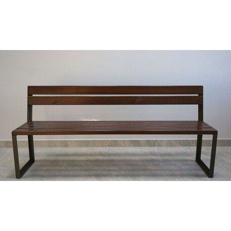 Metalinis suolas su atlošu ir medine sėdimąja dalimi 'MBG/07-Cyklon I / 150-180cm'