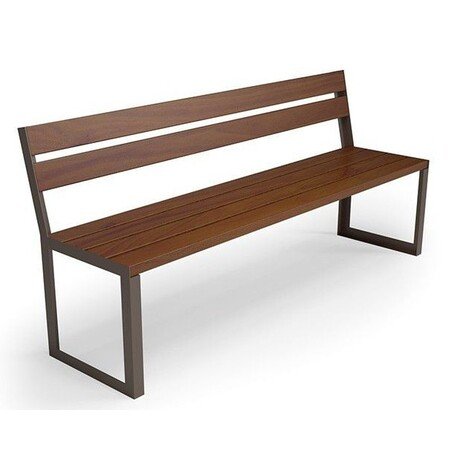 Metalinis suolas su atlošu ir medine sėdimąja dalimi 'MBG/07-Cyklon I / 150-180cm'