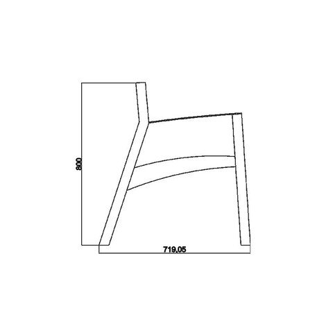Металлическая скамейка со спинкой и деревянным сиденьем 'MBG/27-Asteria I / 180cm'