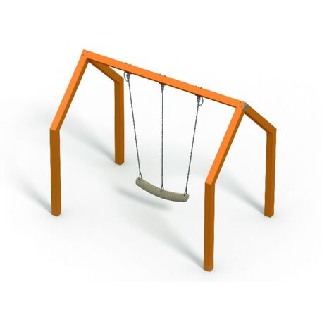 Moduliniai vaikų žaidimų aikštelių kompleksai 3–12 metų vaikams – kolekcija 'Frame / Ninja' MBG-Rope swing house 02603