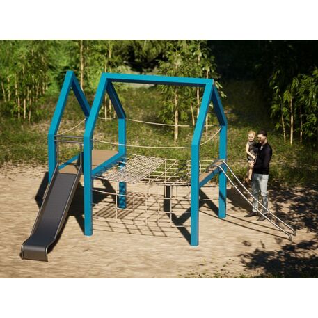 Complessi modulari per parchi giochi per bambini dai 3 ai 12 anni – collezione “Frame / Ninja” MBG-Block house 02369