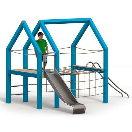 Complessi modulari per parchi giochi per bambini dai 3 ai 12 anni – collezione “Frame / Ninja” MBG-Block house 02369