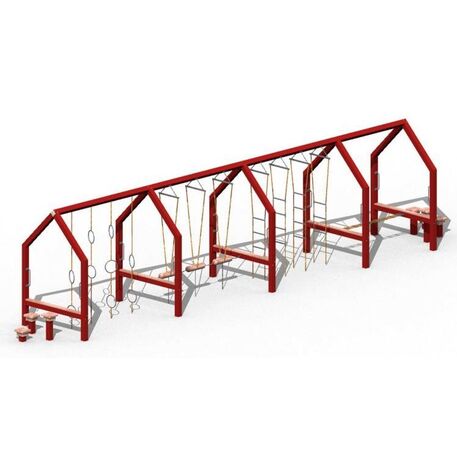 Moduliniai vaikų žaidimų aikštelių kompleksai 3–12 metų vaikams – kolekcija 'Frame / Ninja' MBG-Ninja Frame Lichtenhaeger II 02620