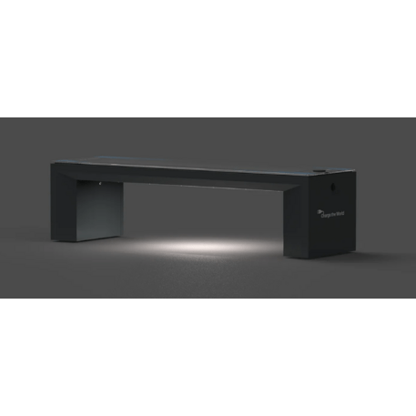 Išmanus suoliukas su saulės baterija, USB įkrovimu ir Smart City funkcijomis 'Smart Bench Rays'