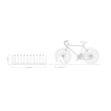 Metal bicycle rack 'Snake'