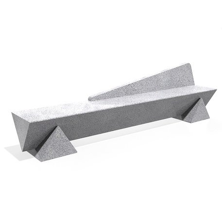 HPC Terrazzo betoninis suolas su atlošu ir medine sėdimąja dalimi BS-278 | Urban Premium Collection