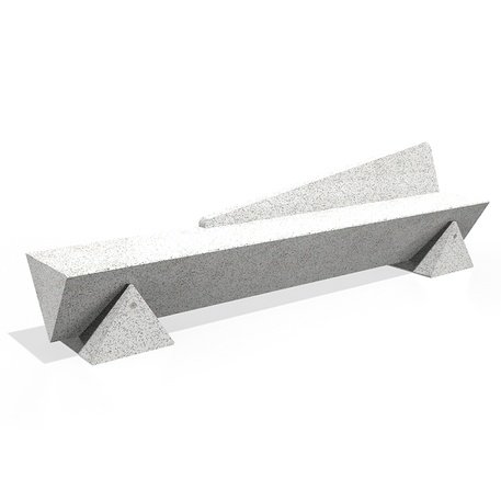 HPC Terrazzo betoninis suolas su atlošu ir medine sėdimąja dalimi BS-278 | Urban Premium Collection