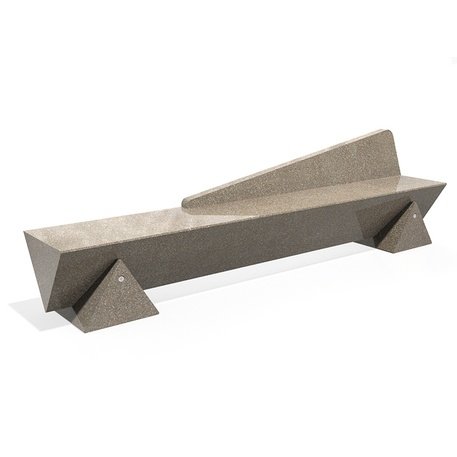 HPC Terrazzo betoninis suolas su atlošu ir medine sėdimąja dalimi BS-278 | Urban Premium Collection