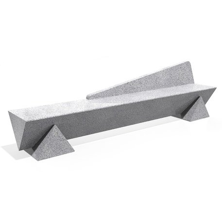 HPC Terrazzo betoninis suolas su atlošu ir medine sėdimąja dalimi BS-278 | Urban Premium Collection