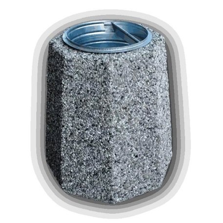 Betoninė šiukšliadėžė '57xH/70cm / 50L'