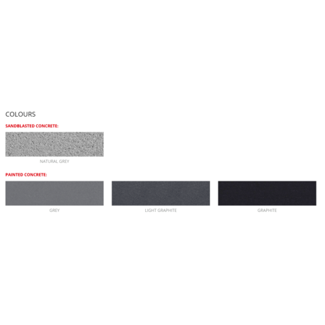 Betoninis lauko vazonas, gėlinė 'Vega Design / 117x59xH/60cm'