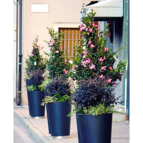 Apvalus metalinis lauko vazonas (gėlinė) 'Piramide TR Ø50/70/80/100xH/50/70/80/100cm'