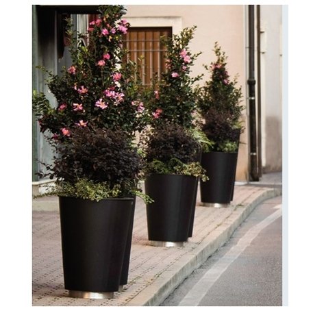 Apvalus metalinis lauko vazonas (gėlinė) 'Piramide TR Ø50/70/80/100xH/50/70/80/100cm'