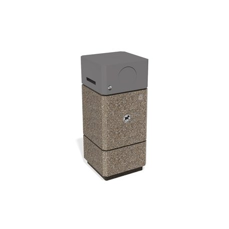 Concrete dog waste litter bin '30x30xH/70cm 15L / BS-181'