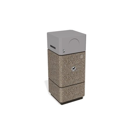 Concrete dog waste litter bin '30x30xH/70cm 15L / BS-181'