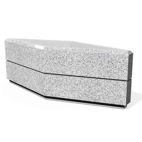 Betoninis vazonas – gėlinė, padengta smulkia granito skaldele 'Premium / 130x45xH/45cm_BS-229'