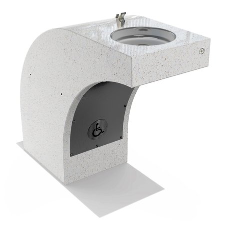 Betoninė vandens kolonėlė geriamajam vandeniui, apdirbta smulkia granito skaldele 'BS-123'