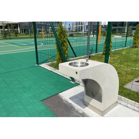 Betoninė vandens kolonėlė geriamajam vandeniui, apdirbta smulkia granito skaldele 'BS-123'