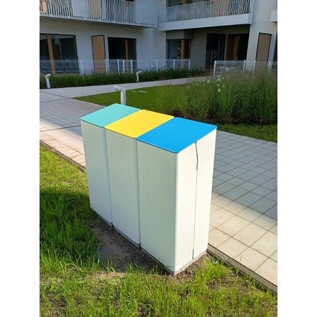 Metalinė rūšiavimo šiukšliadėžė su betoniniu pagrindu 'Lido_003233 / 3x40L'