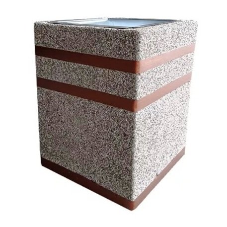 Concrete litter bin '45x45xH/60cm / 40L'