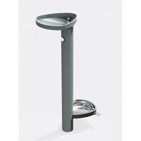 Metalinė geriamojo vandens kolonėlė su fontanu ir gertuve šunims 'DOGMAN + DOGS'