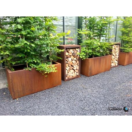 Kvadratinis metalinis lauko vazonas (gėlinė) 'Premium Collection / STF/07-20-06/MDL'