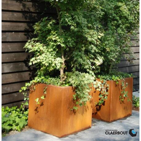 Kvadratinis metalinis lauko vazonas (gėlinė) 'Premium Collection / STF/07-20-06/MDL'