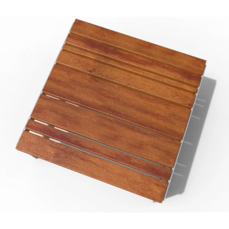 Metalinis suolas (suoliukas) be atlošo, pagamintas iš Iroko medienos 'Premium Collection / STF/20-02-28_01/MDL'