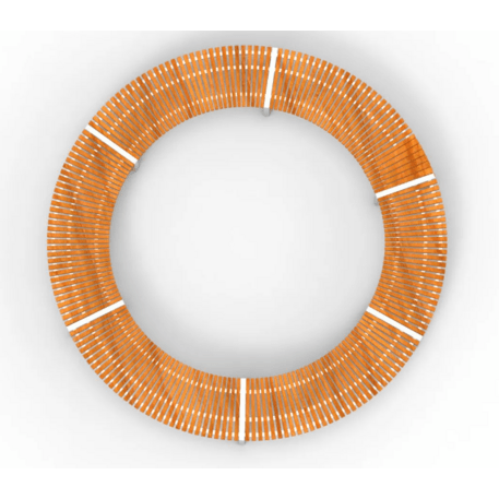 Metalinis suolas (suoliukas) be atlošo, pagamintas iš Iroko medienos 'Premium Collection / STF/20-02-15_02/MDL'