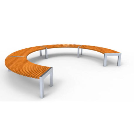 Metalinis suolas (suoliukas) be atlošo, pagamintas iš Iroko medienos 'Premium Collection / STF/20-02-15_02/MDL'