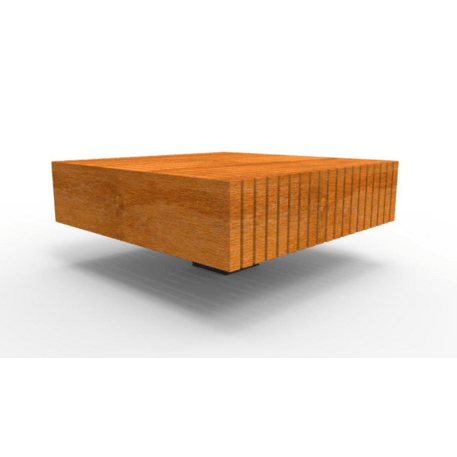 Metalinis suolas (suoliukas) be atlošo, pagamintas iš Iroko medienos 'Premium Collection / STF/19-02-26/MDL'