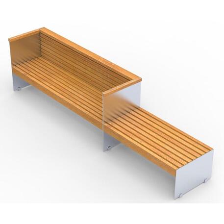 Metalinis suoliukas su / be atlošo, pagamintas iš Iroko medienos 'Premium Collection / STF/13-04-47_01/MDL'