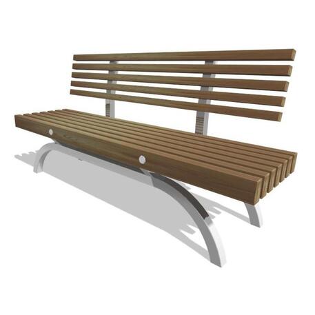 Metalinis suolas (suoliukas) su atlošu, pagamintas iš Iroko medienos 'Premium Collection / STF/13-04-91/MDL'