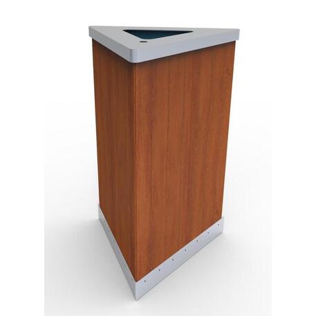 Metalinė šiukšliadėžė su Iroko medienos apdaila 'Exclusive / STF/02-06-01/MDL_40L'