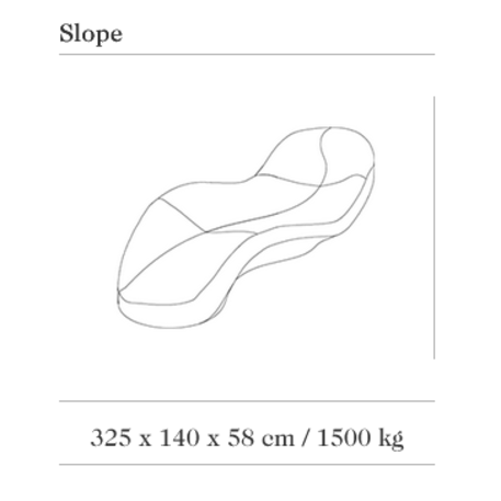 Betoninis gultas, šezlongas 'Slope'