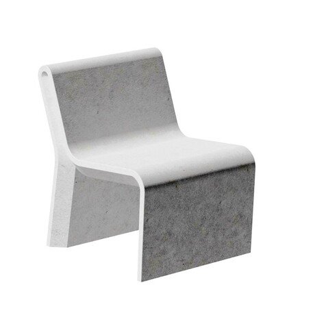 Betoninis suoliukas su atlošu (kėdė) 'Ar Puro / Individual Chair 60cm'