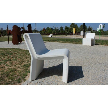 Betoninis suoliukas su atlošu (kėdė) 'Ar Puro / Individual Chair 60cm'
