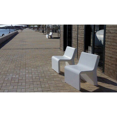 Betoninis suoliukas su atlošu (kėdė) 'Ar Puro / Individual Chair 60cm'