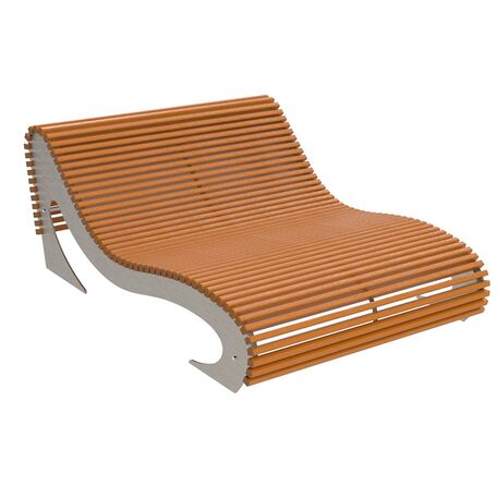 Metal lounge chair with wooden seat 'BD/LM003_1704/MDL'