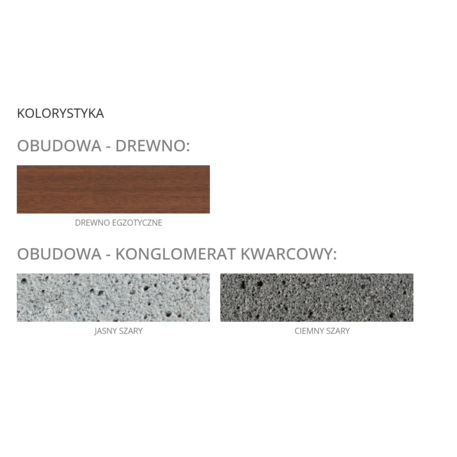 Concrete waste bin with Iroko wood finish 'Deva 70L'