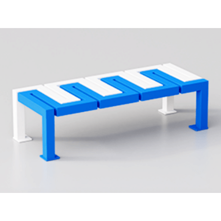 Metalinis suolas be atlošo vaikų žaidimo aikštelėms 'Baby snake seat D833'