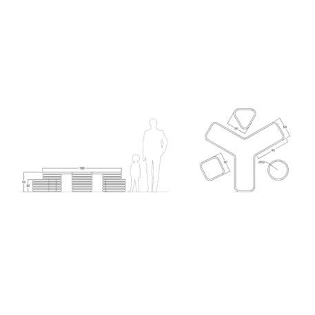 Metalinis stalas ir sėdynes (3vnt.) vaikų žaidimo aikštelėms 'D832'