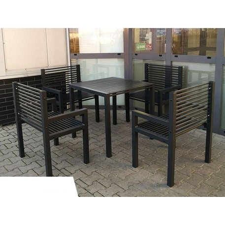 Metal bench + table 'Tuluzo Picnic_4'