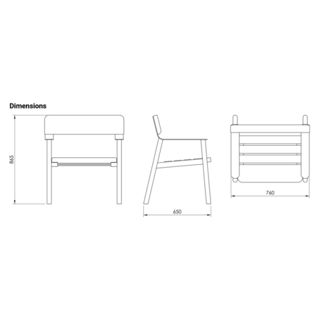 Metal bench 'BD/IPI_LIP140.00/MDL'