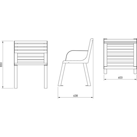 Metal bench 'BD/VITA_LVI193.05a/MDL'