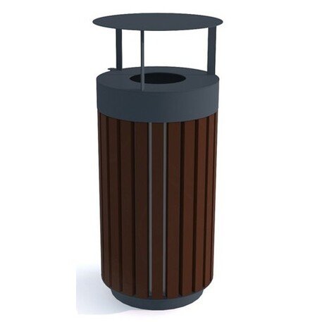 Metal litter bin 'BDS_IBS_I-80L'