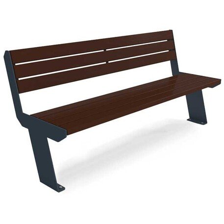 Metal bench with backrest 'BDS_MBG/30-180cm'